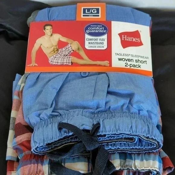 Hanes 2 woven long length shorts L (36/38) - Picture 1 of 7